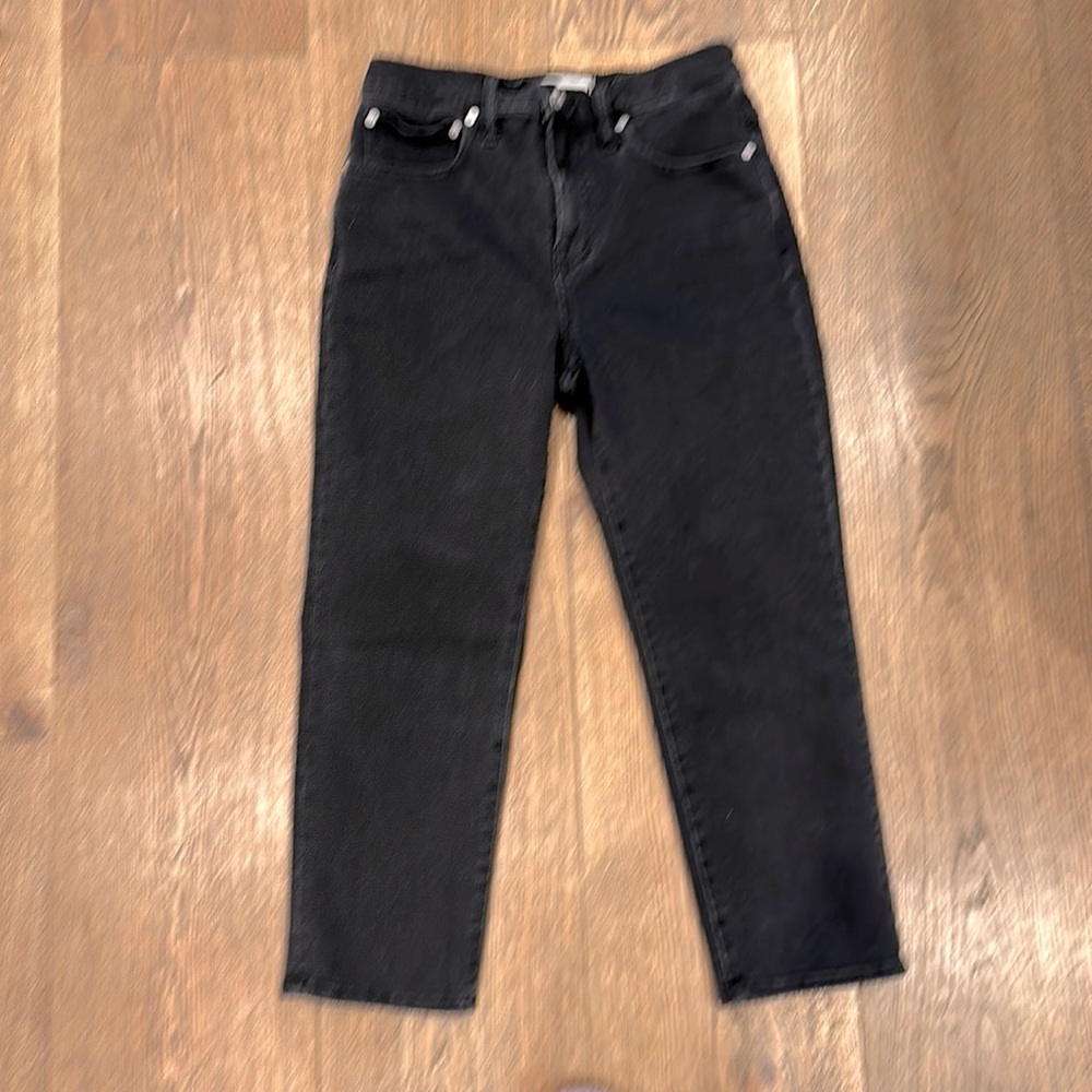 Madewell Classic Straight black jeans size 27 petite, like new!
